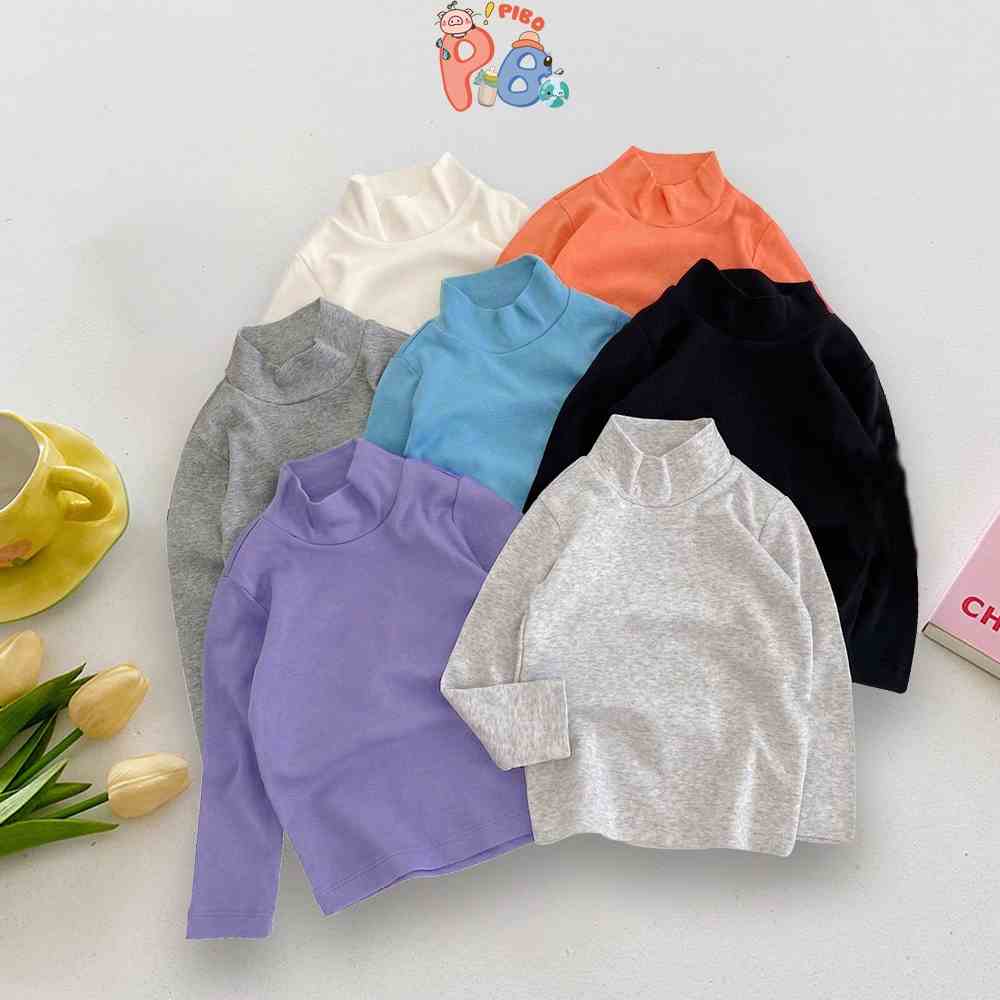 Áo Thun Bé Gái Vải Zip Cổ 3 Phân Dài Tay BabyBoo - PiBo Store