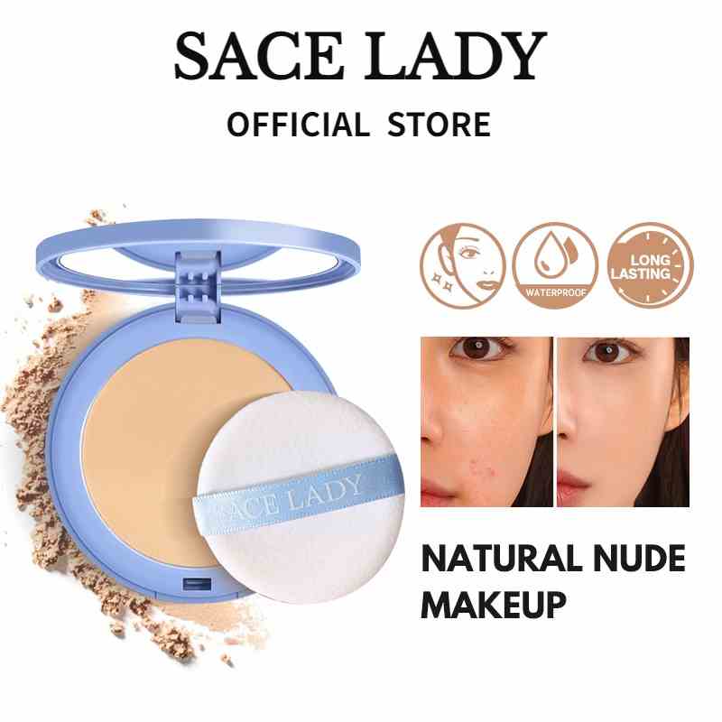 Phấn phủ trang điểm ANNIES & SACE LADY dạng nén SPF 28 PA lâu trôi 12 giờ màu lì kiềm dầu che phủ lỗ chân lông