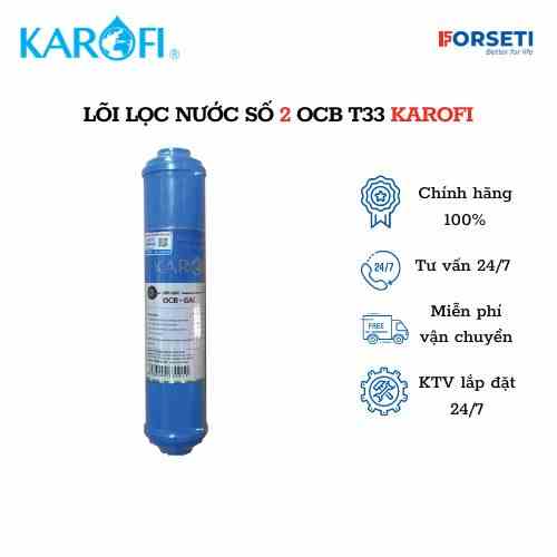 Lõi lọc nước số 2 nhỏ OCB-GAC Karofi - Dùng cho model máy N-e