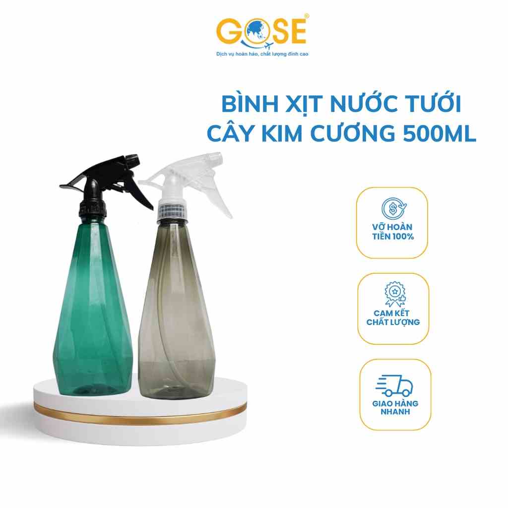 Bình xịt tưới cây 500ml GOSE chất liệu nhựa PE cao cấp vòi nhiều chế độ nhiều công dụng