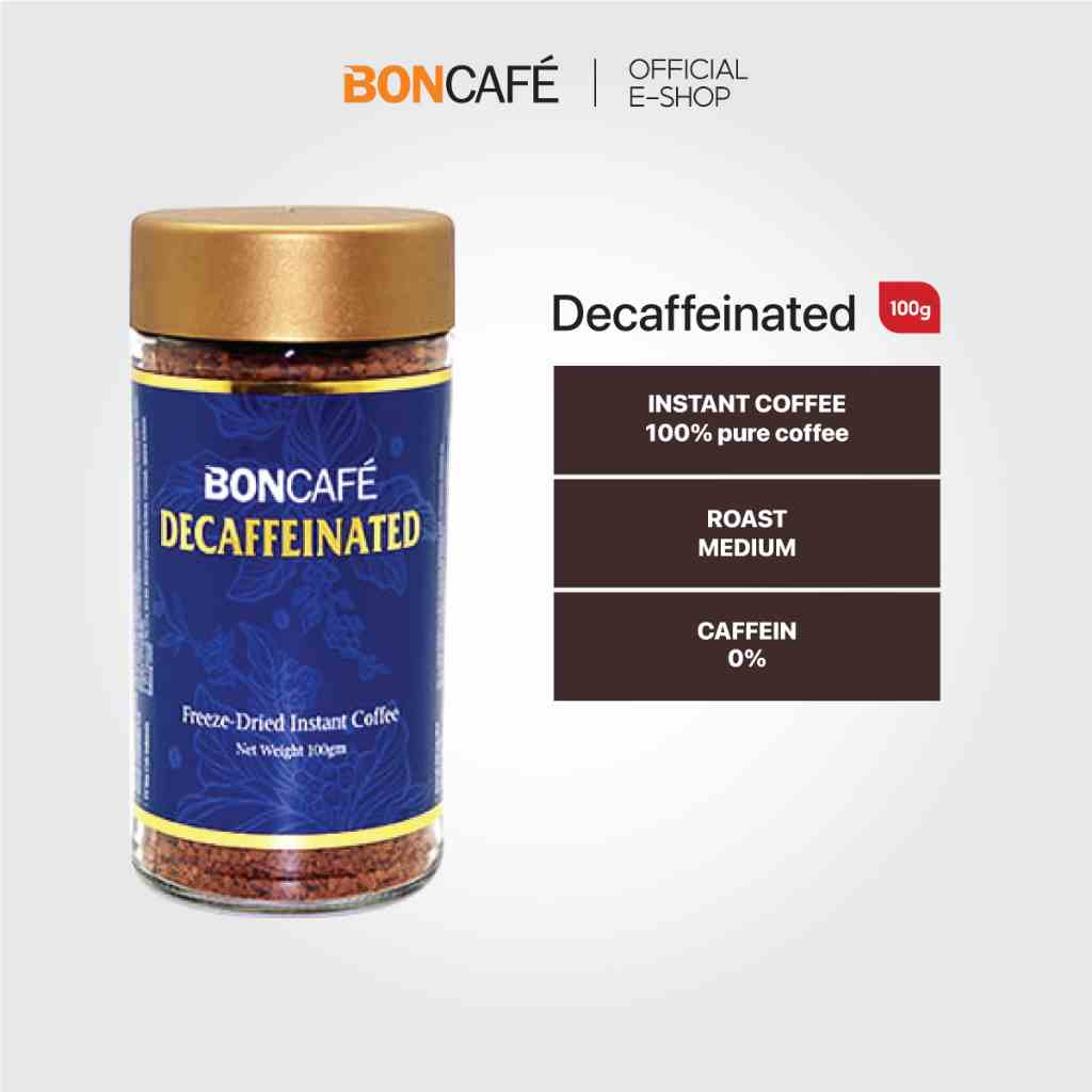 [Mã BMLTB35 giảm đến 35K đơn 99K] Cà phê Decaf hòa tan nguyên chất hương vị đậm đà Boncafé Decaffeinated lọ 100g