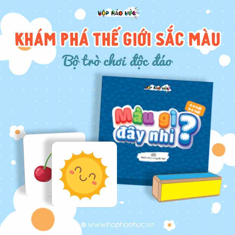 Đồ chơi giáo dục Màu Gì Đây Nhỉ? Hộp Háo Hức cho bé 0 - 3 tuổi giúp con rèn luyện tương tác tay - mắt