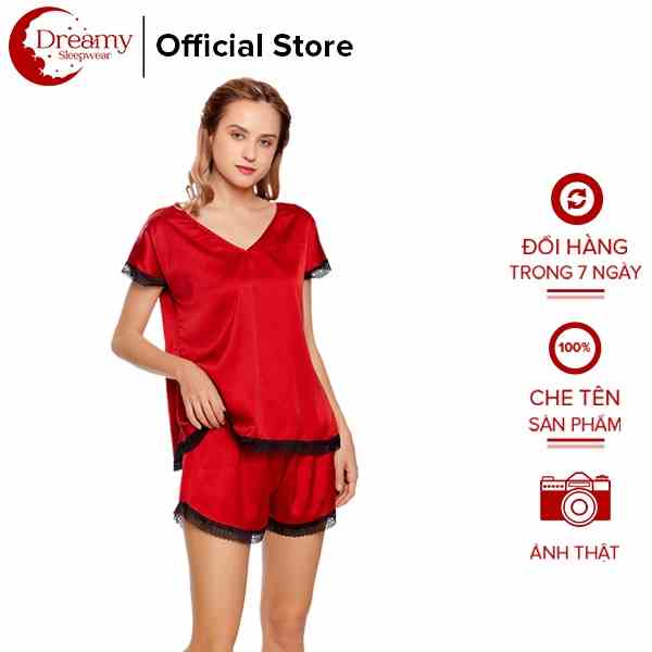 [Mã BMLTB35 giảm đến 35K đơn 99K] Đồ bộ nữ quần short, áo tay ngắn lụa mềm mại siêu mát DREAMY DN20