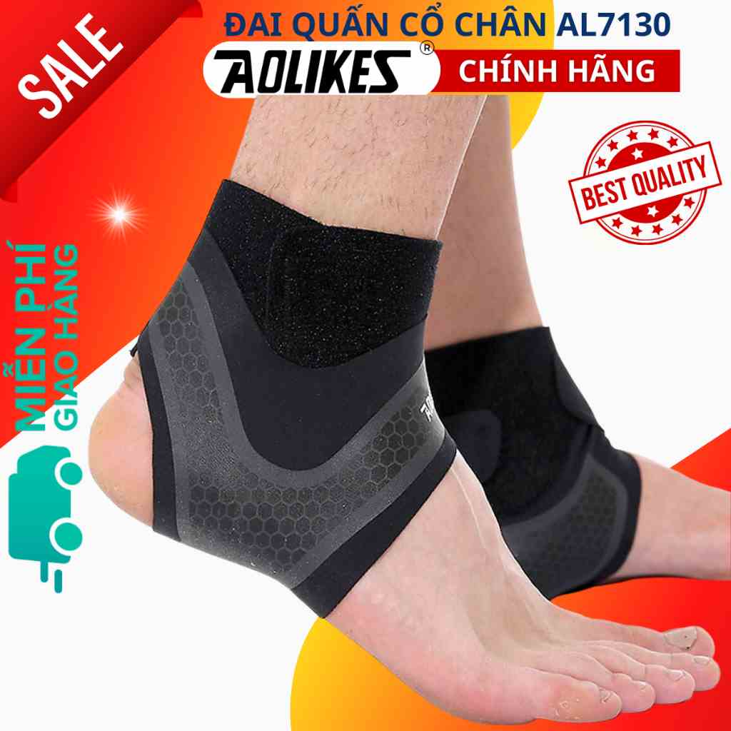 Đai Băng Quấn Cổ Chân Đã Bóng Aolikes AL7130 7130 Giúp Bảo Vệ Mắt Cá Chân, Cổ Chân Khi Chơi Thể Thao Đá Banh Tập Gym