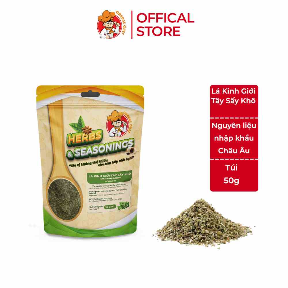 [Mã BMLTB35 giảm đến 35K đơn 99K] Lá kinh giới tây sây khô Marjoram Rubbed - Nguyên liệu nhập khẩu từ Châu Âu