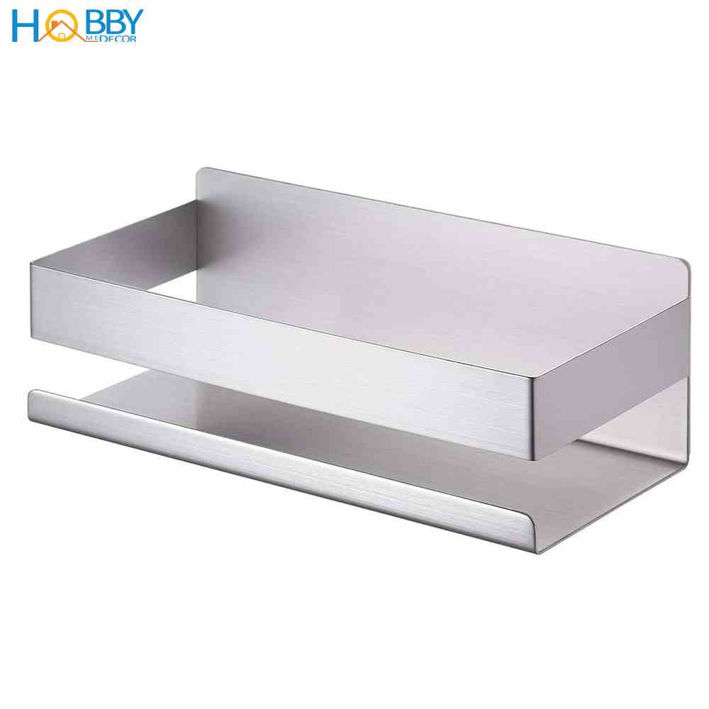 Kệ để đồ phòng tắm inox 304 dán tường gạch men Hobby Home Decor KCNX23 có sẵn keo dán tường