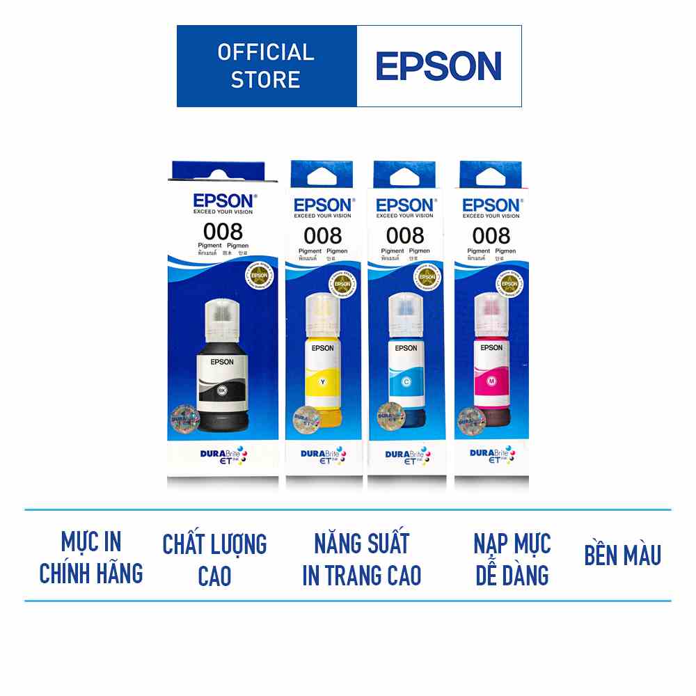 [Mã ELCL7 giảm 7% đơn 300K] Mực Epson 008 Epson L6570, L6580, L15150, L15160 - 127ML