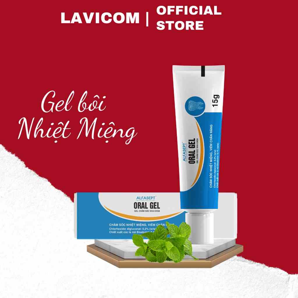 Gel bôi nhiệt miệng Alfasept Oral Gel - giảm viêm sưng lợi, hạn chế loét miệng tái phát, chống sâu răng