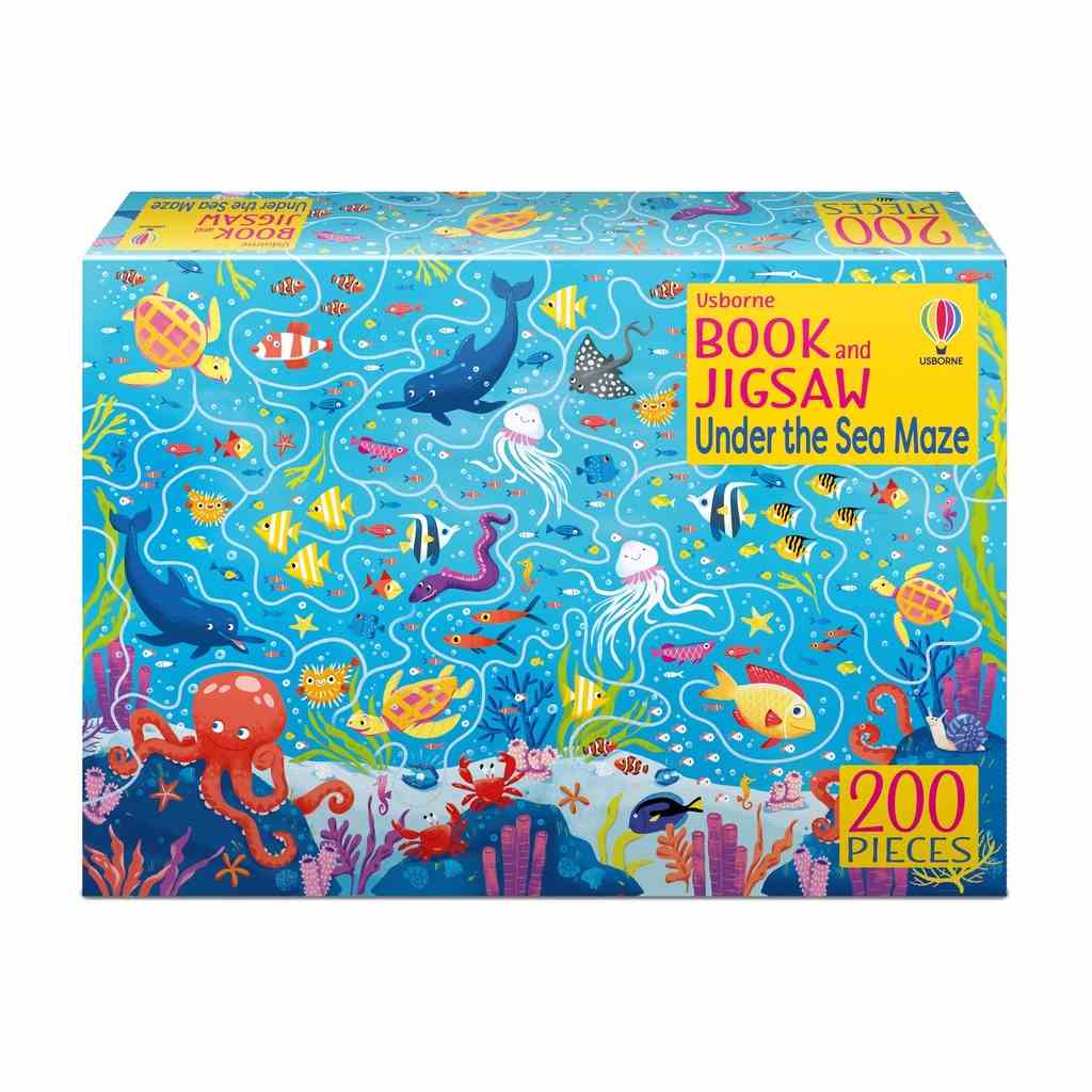 [Mã BMLTB200 giảm đến 100K đơn 499K] Sách - Bộ ghép hình Book and Jigsaw Under the Sea Maze