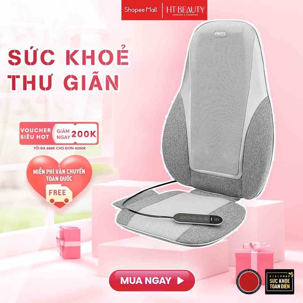 Đệm massage Shiatsu kèm nhiệt Homedics MCS-382 Nhập khẩu chính hãng Bảo Hành [ 24 tháng ]