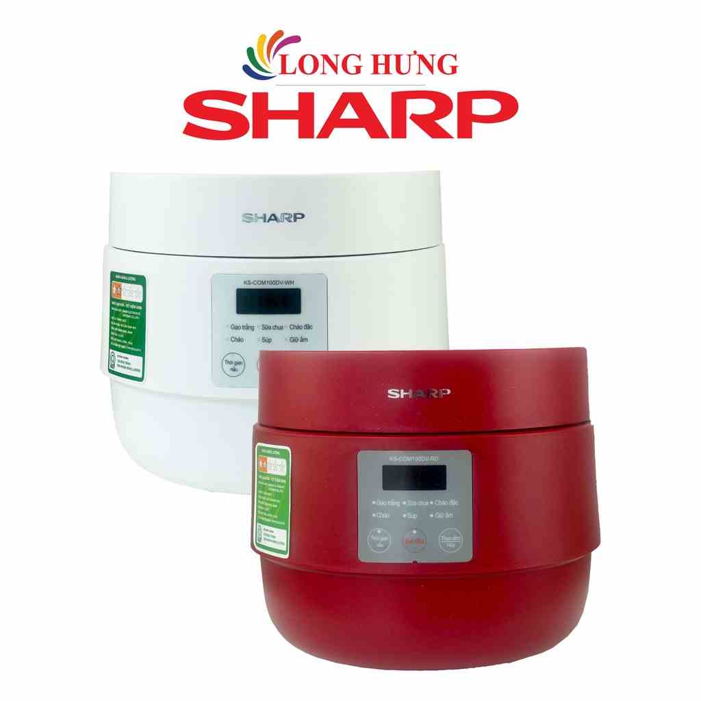 Nồi cơm điện nắp gài Sharp 1 lít KS-COM100DV - Hàng chính hãng