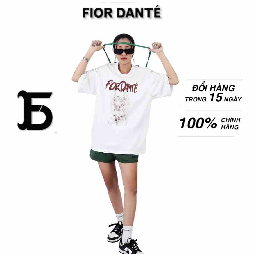 Áo thun Nữ Local Brand Unisex DOBERMAN TEE form rộng FIOR DANTÉ Màu Trắng 100% Vải Cotton Co Dãn, Thoáng Mát