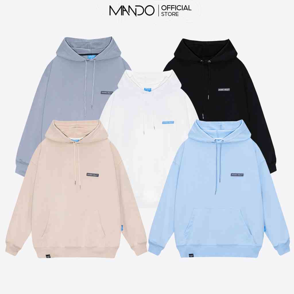 Áo Hoodie Nam MANDO Dài Tay Form Rộng Trơn Basic Unisex Nhiều Màu Thời Trang Hàn Quốc HOD002