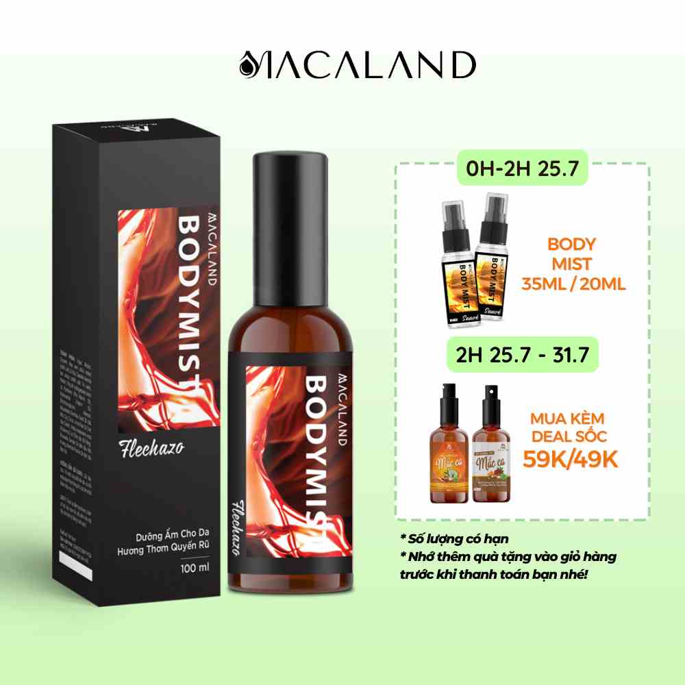 Body Mist hương Fleechazo Macaland hương thơm nước hoa quyến rũ cho các cuộc hẹn hò