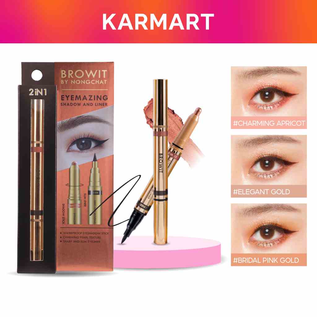 Bút Sáp và Kẻ Mắt 2in1 Chống Thấm Nước Browit Eyemazing Shadow and Liner 0.85ml + 0.6g