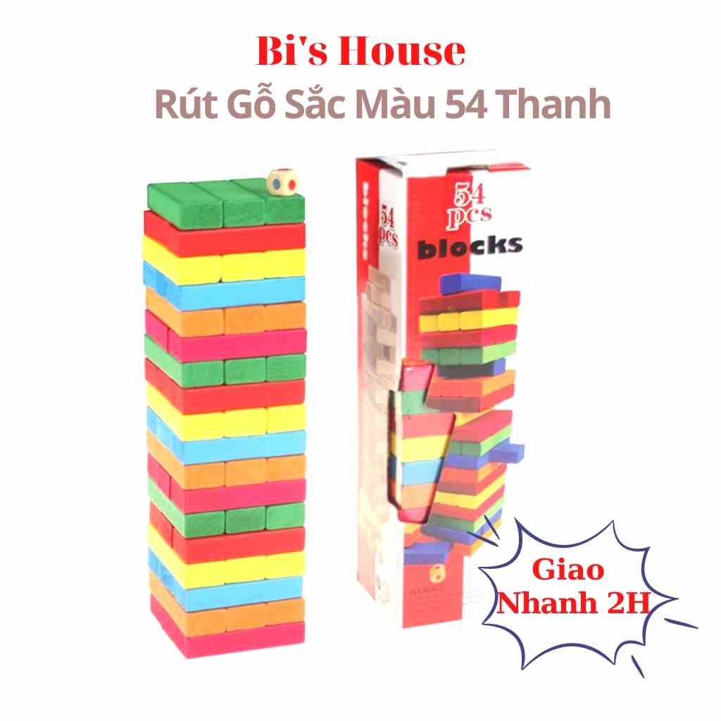 [Mã BMLTB35 giảm đến 35K đơn 99K] Bộ rút gỗ màu sắc 54 thanh Bis House