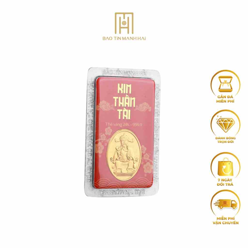 Thẻ vàng Kim Thần Tài 24K dán điện thoại, cài vào ví thu hút tài lộc, may mắn - Bảo Tín Mạnh Hải