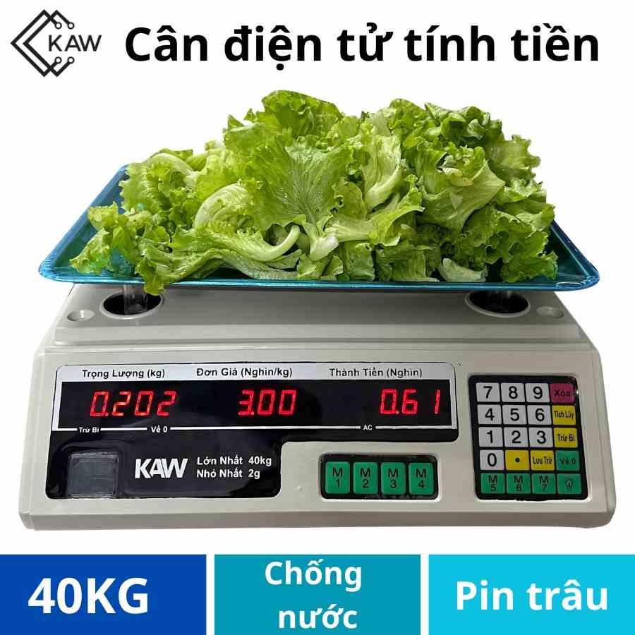 Cân tính tiền điện tử 40kg 2 mặt chính xác tiện lợi dễ sử dụng, bảo hành 12 tháng