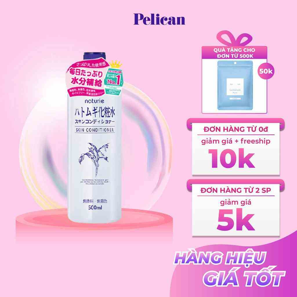 [Mã BMLTB35 giảm đến 35K đơn 99K] Nước hoa hồng Ý Dĩ Hatomugi Naturie Skin Conditioner 500ml