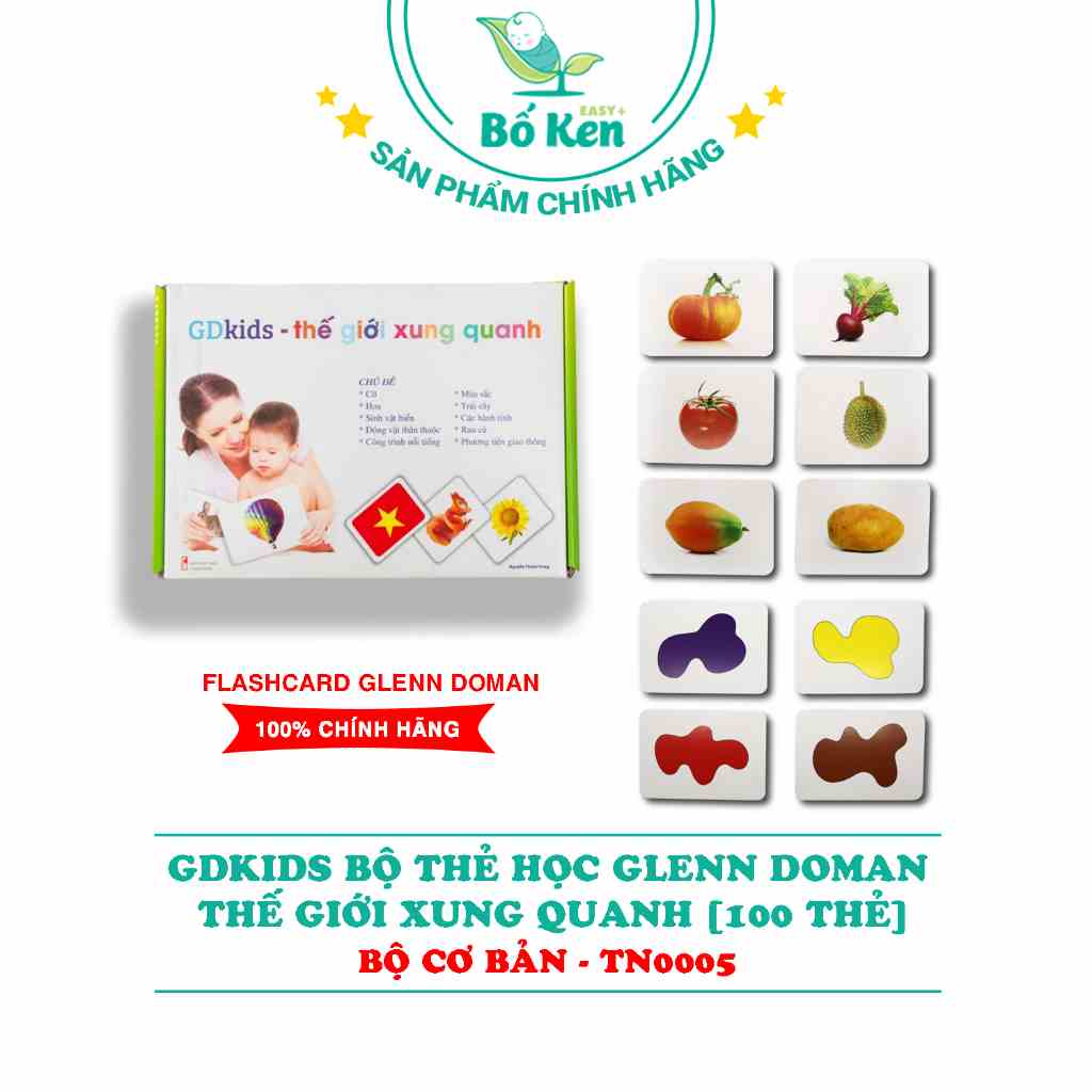 Shop Bố Ken GDKIDS Bộ Thẻ Học Glenn Doman - Thế Giới Xung Quanh [Bộ 100 Thẻ] [Flashcard Glenn Doman TN0005]