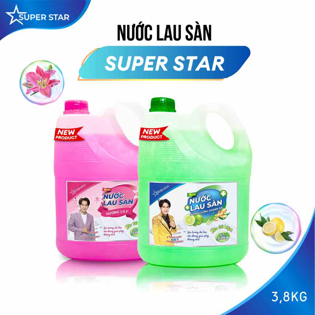 [Mã BMLTA35 giảm đến 35K đơn 99K] Nước Lau Sàn SUPER STAR - 3,8kg