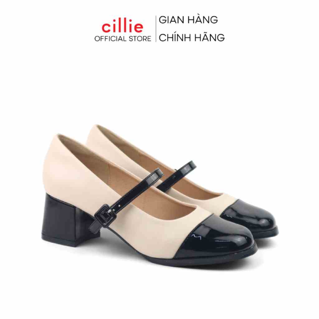 Giày Búp Bê Marry Jane Nữ Cillie Gót Vuông Cao 5cm Lolita Kiểu Dáng Công Chúa 1109