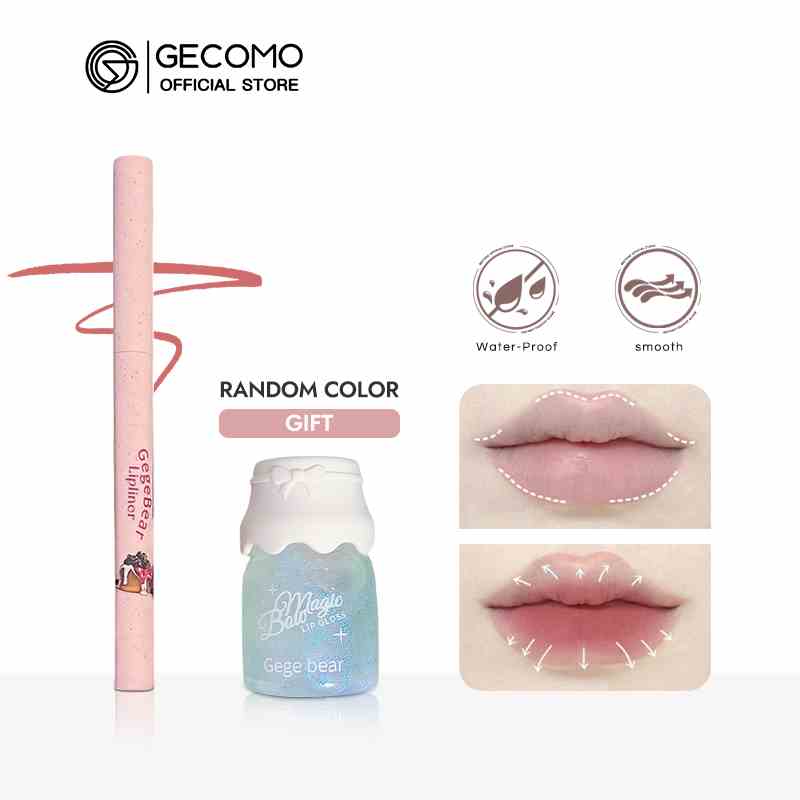 Set 2 Chì Kẻ Viền Môi GECOMO Chống Thấm Nước