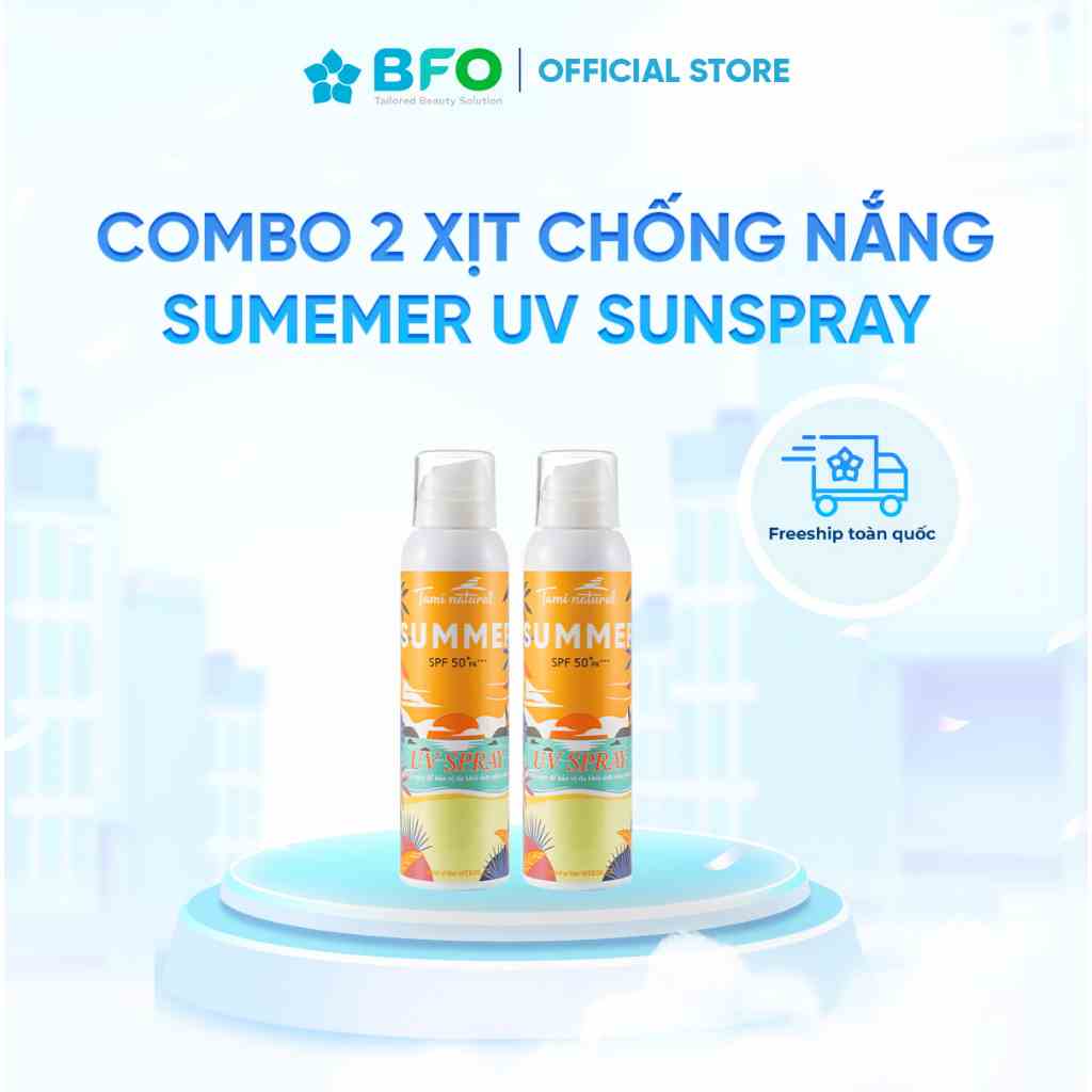 Combo 2 Xịt chống nắng Summer UV Sunpray (family) SPF 50+, PA+++ (180ml)