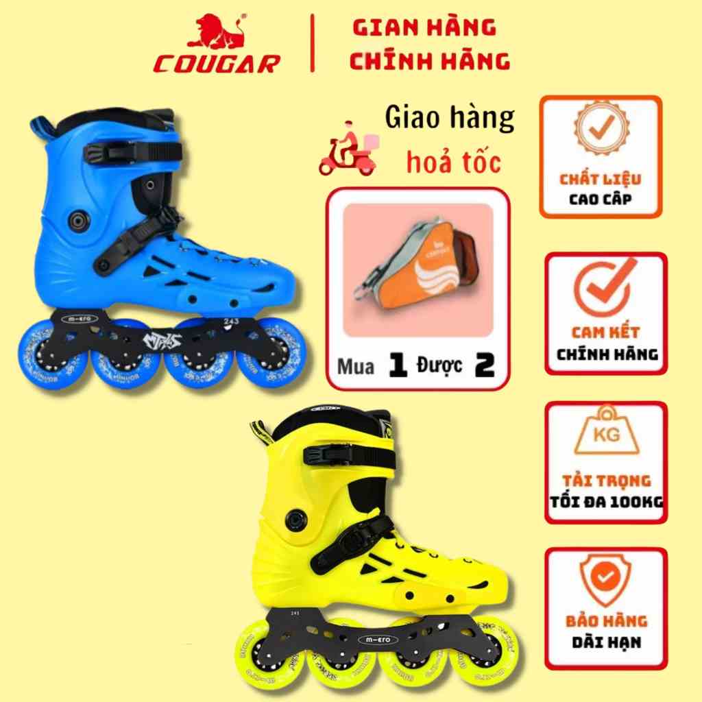 Giày Patin Cougar-Micro MT Plus 18 Chính Hãng Dành Cho Người Lớn Tặng Kèm Túi Đựng Giày và Tất