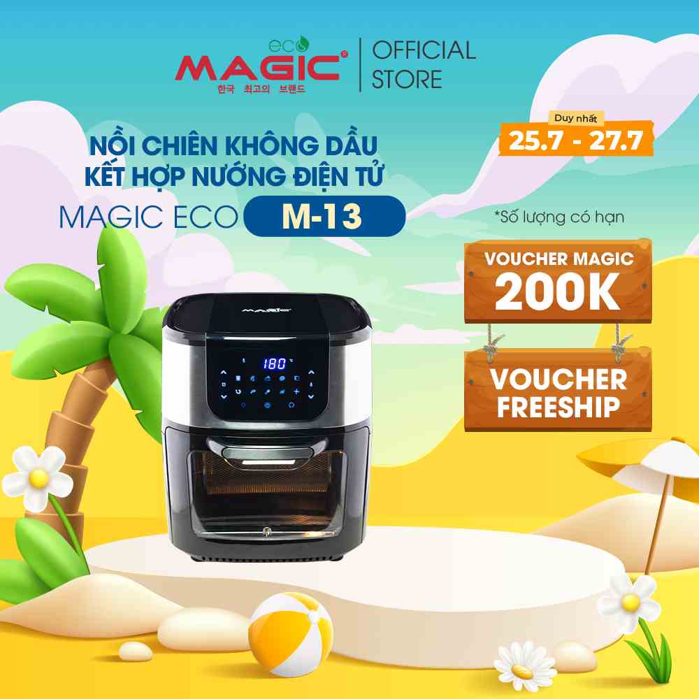 Nồi chiên không dầu kết hợp lò nướng Magic Eco M13, dung tích 13L