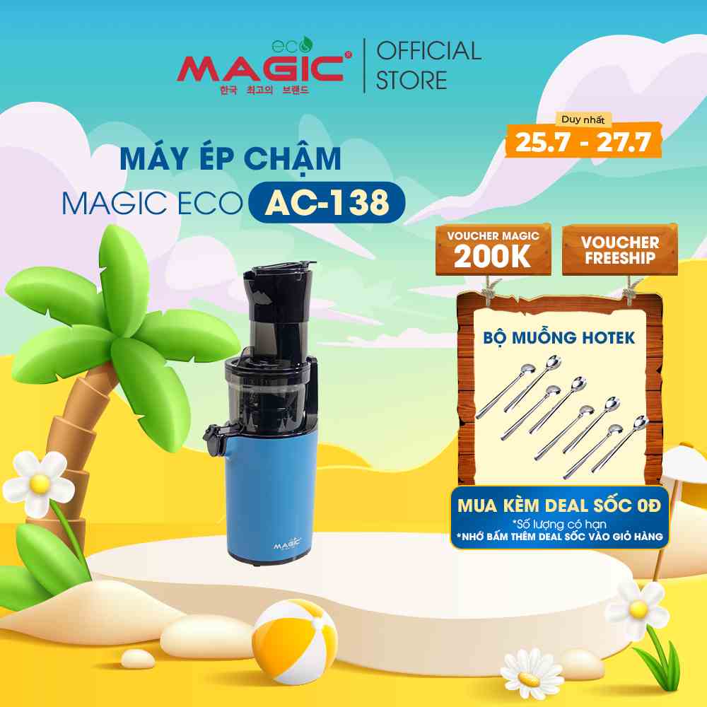 Máy ép chậm miệng rộng thế hệ mới Magic Eco AC138 MADE IN THAILAND, BH chính hãng