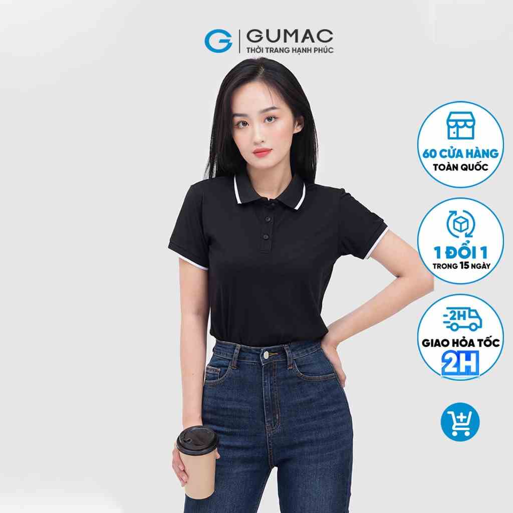 Áo polo xẻ tà thời trang GUMAC ATC07053