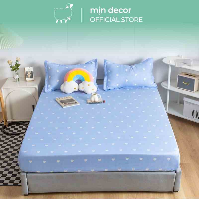 [Mã BMLTB35 giảm đến 35K đơn 99K] Bộ ga gối cotton nhập Mịn Decor vỏ gối 50x70cm bo chun miễn phí đa dạng màu sắc