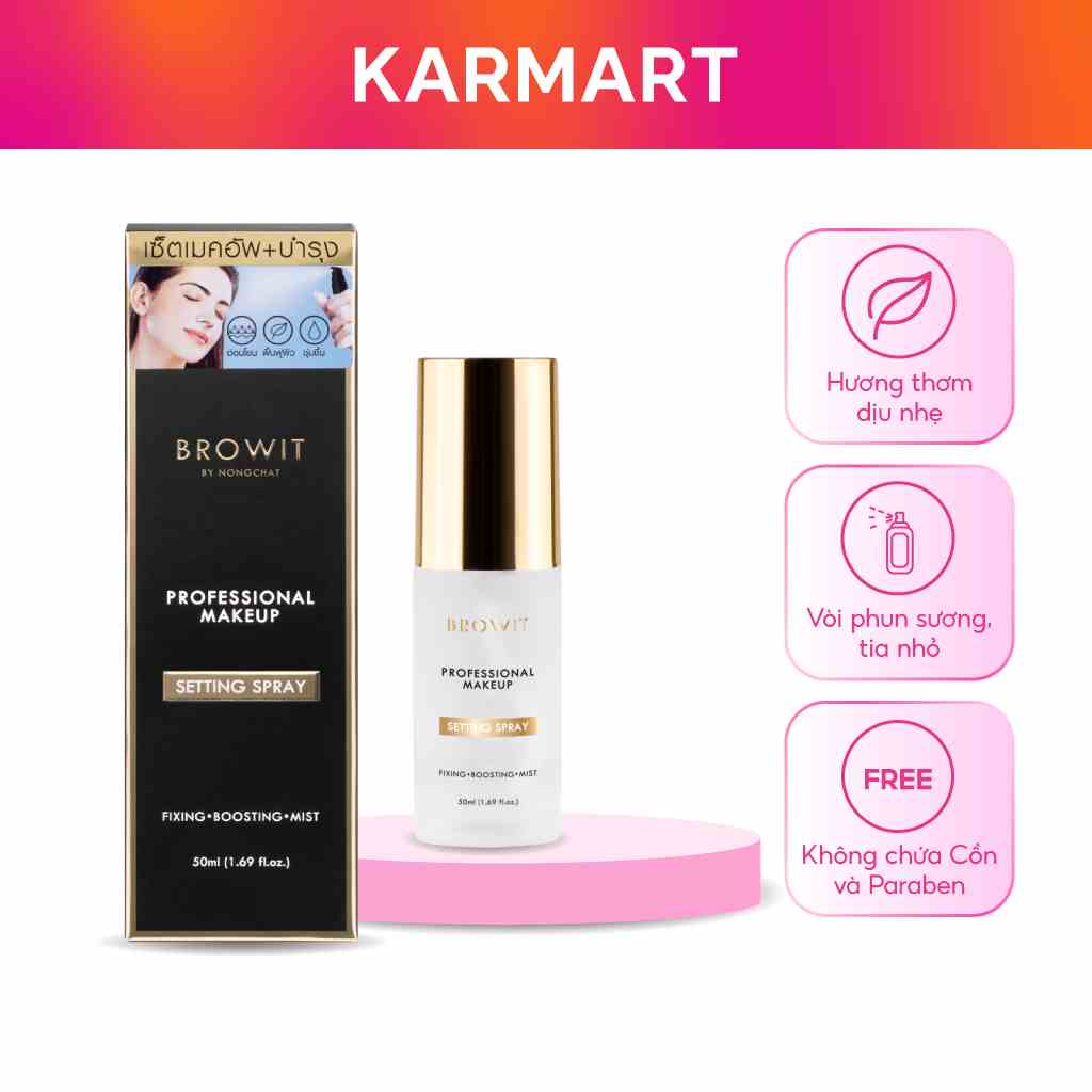 Xịt cố định lớp trang điểm Browit Professional Makeup Setting Spray 50ml