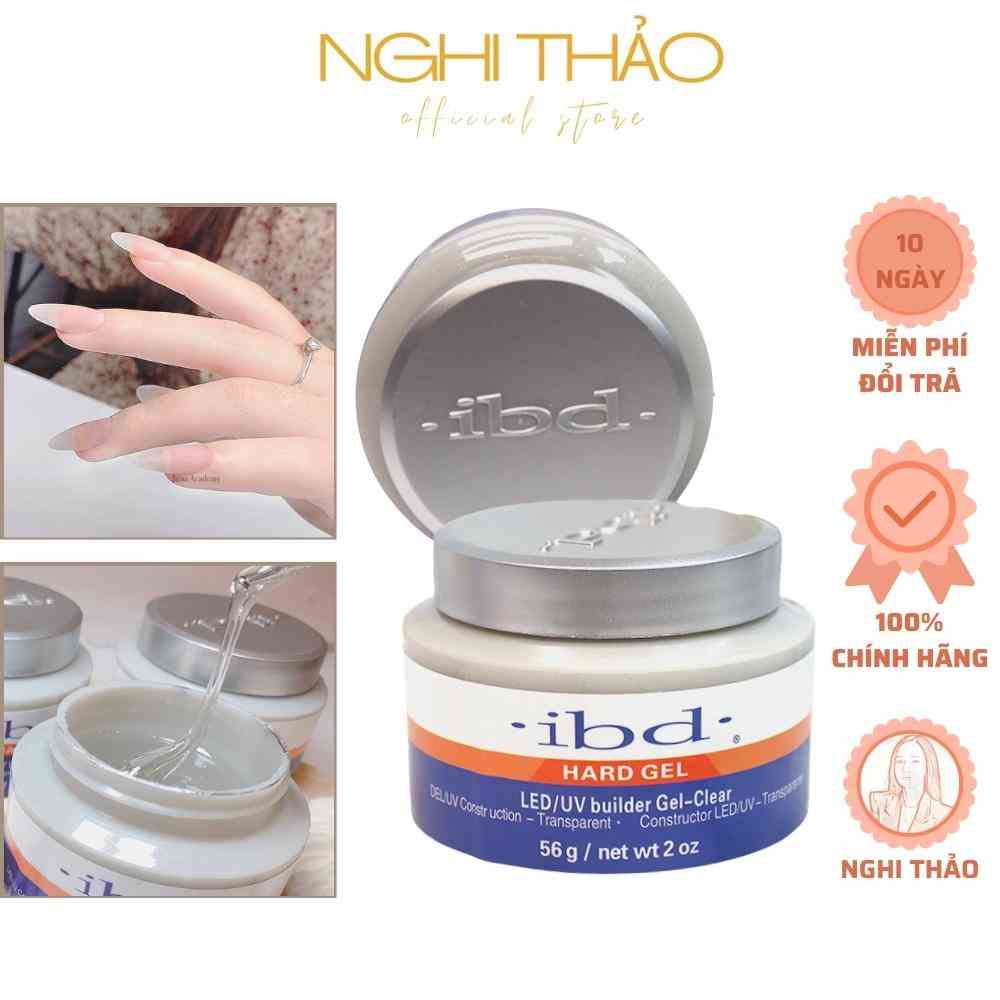 Gel đắp móng IBD chính hãng không nóng NGHI THẢO hũ 56g