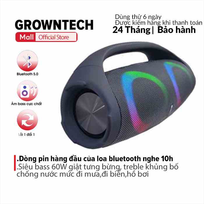 Loa bluetooth dung lượng lớn GrownTech B15 30w công suất mạnh mẽ, chồng nước tối đa bảo hành 24 tháng