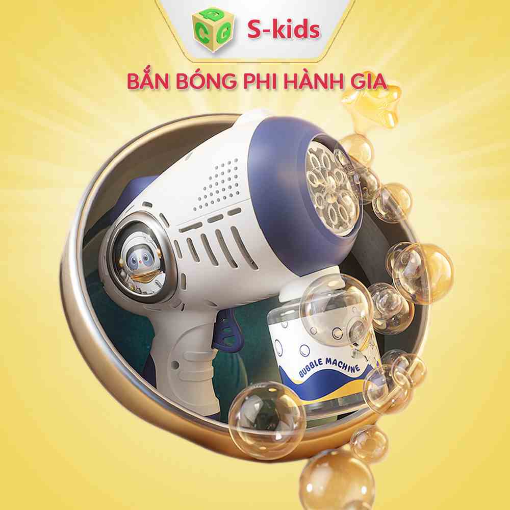 Súng bắn bong bóng xà phòng thiết kế mới không bị rò rỉ nước, đồ chơi cho bé S-kids