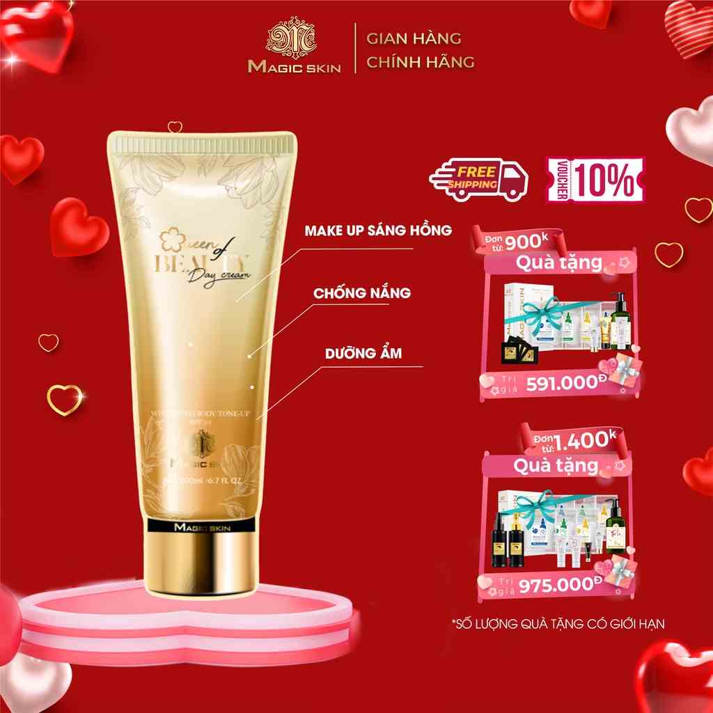 Sữa dưỡng thể cấp ẩm hương nước hoa ban ngày Magic Skin Queen Of Beauty 200ML