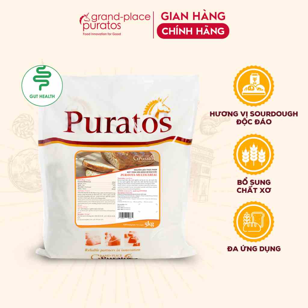 [Mã BMLTB200 giảm đến 100K đơn 499K] Bột Trộn Bánh Mì Ngũ Cốc Puratos Grand-Place VN - 5 Kg-4116066