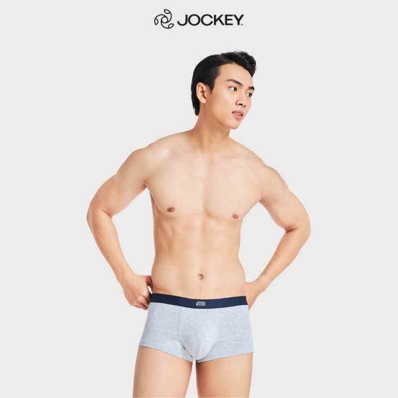 Quần Lót Nam Thun Cotton Jockey Dáng Trunk Co Giãn Thoải Mái Màu Xám melange - J1247_P1