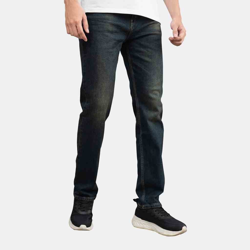 Quần jean nam xanh đậm JONATHAN QJ030 vải denim cao cấp co dãn nhẹ 4 chiều, form dáng chuẩn đẹp, trẻ trung, hottrend