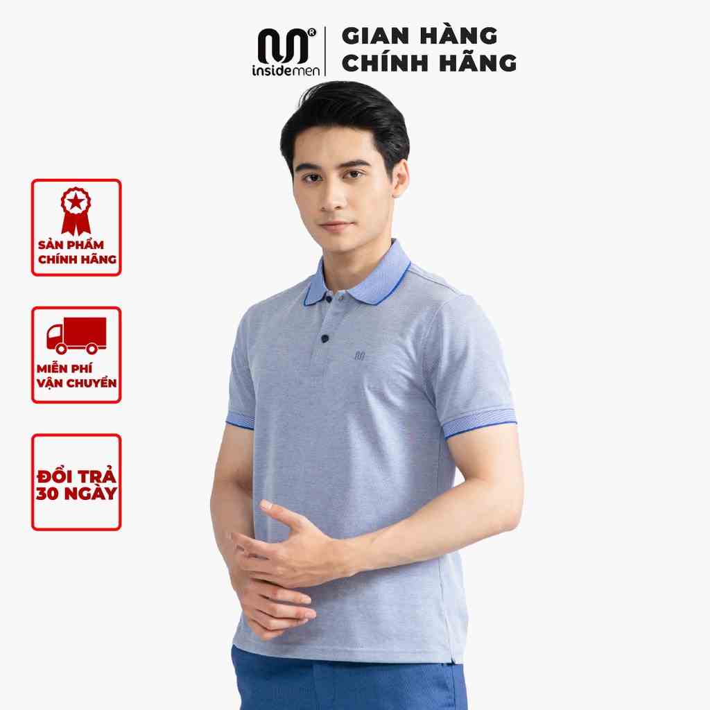 Áo polo nam ngắn tay trơn thương hiệu INSIDEMEN chất liệu cao cấp tay bo viền tinh tế IPS061S2