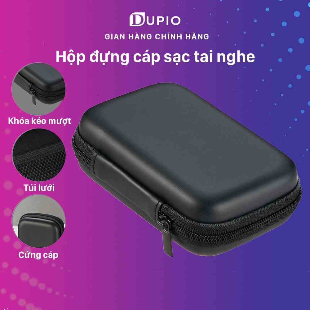 [Mã BMLTA35 giảm đến 35K đơn 99K] Hộp đựng cáp sạc tai nghe DUPIO HD03 ngăn chứa rộng rãi đa năng thuận tiện