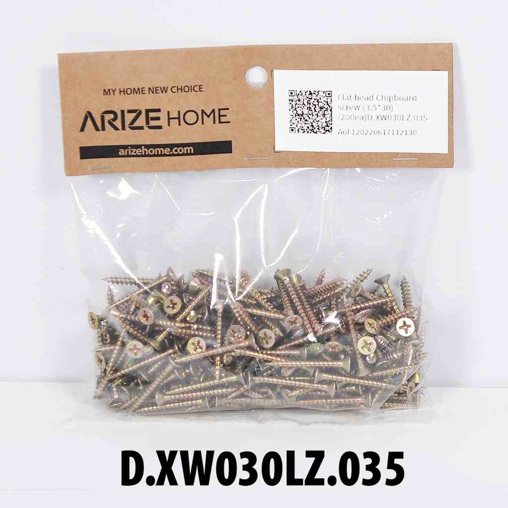 Bịch 200 Vít ARIZE Haus Đầu Bằng Có Ren 3.5x30mm