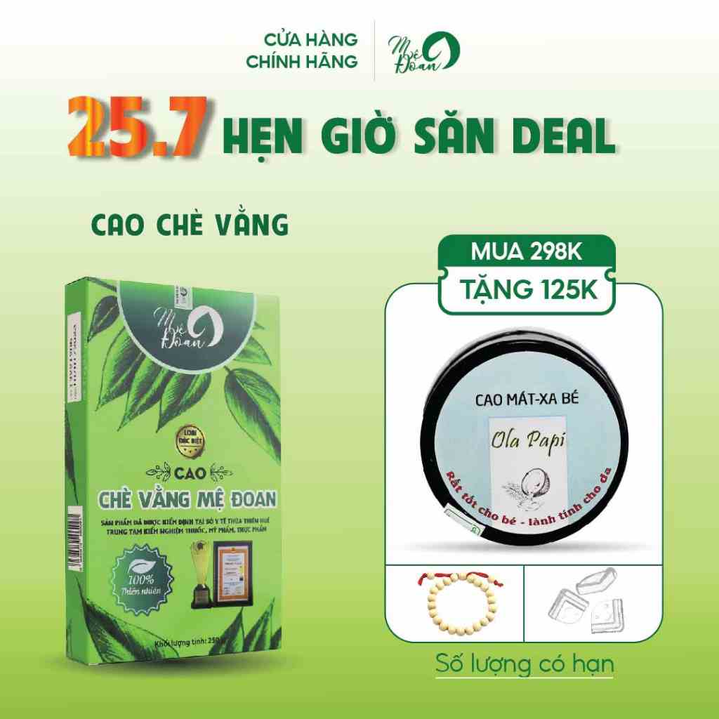 [Mã BMLTA35 giảm đến 35K đơn 99K] Cao chè vằng Mệ Đoan lợi sữa giảm cân cho mẹ sau sinh hộp 500gr