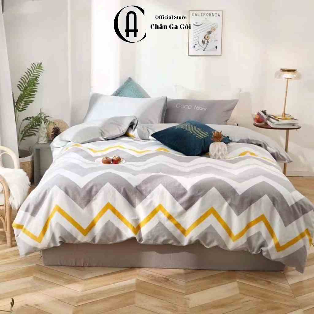 [Mã BMLTA35 giảm đến 35K đơn 99K] Bộ Chăn Ga Gối 100% Cotton Hoạt Tính Đủ Kích Thước Giường, Drap Mền CA Bedding Decor