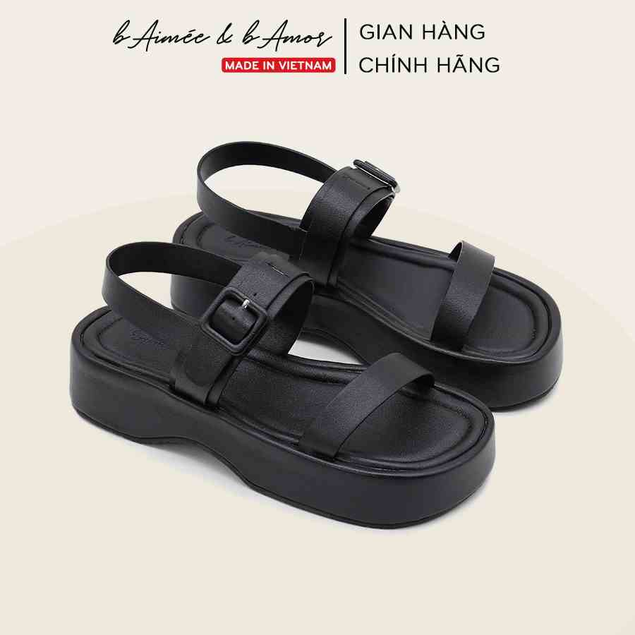 Sandal nữ quai hậu Gabine Buckled dép bánh mì đế bằng dép bánh mì quai ngang thời trang bAimée & bAmor - MS3045