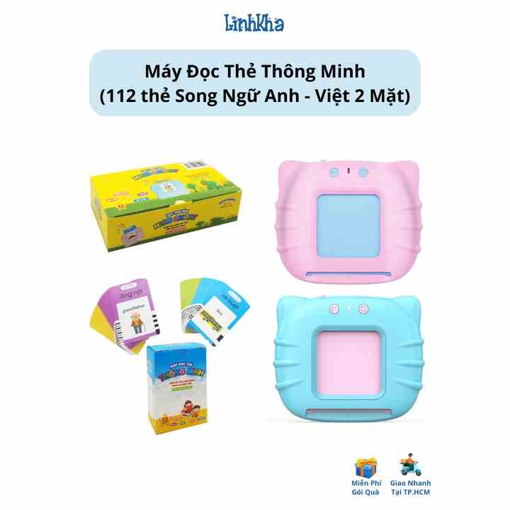 Máy Đọc Thẻ Flashcard Anh -Việt 3 Chế Độ Đọc: Song Ngữ Anh-Việt, Tiếng Việt, Tiếng Anh Kèm Phát Nhạc