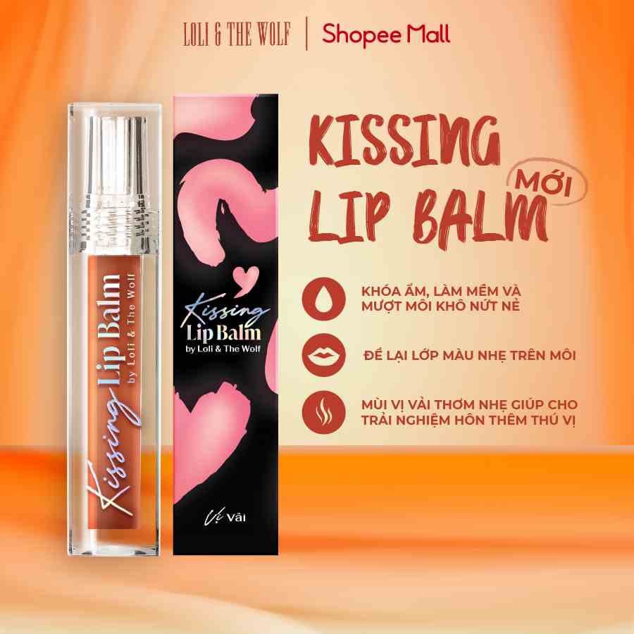 Son Dưỡng Hôn Kissing Lip Balm Loli And The Wolf Mềm Môi Hương Vải 5ml