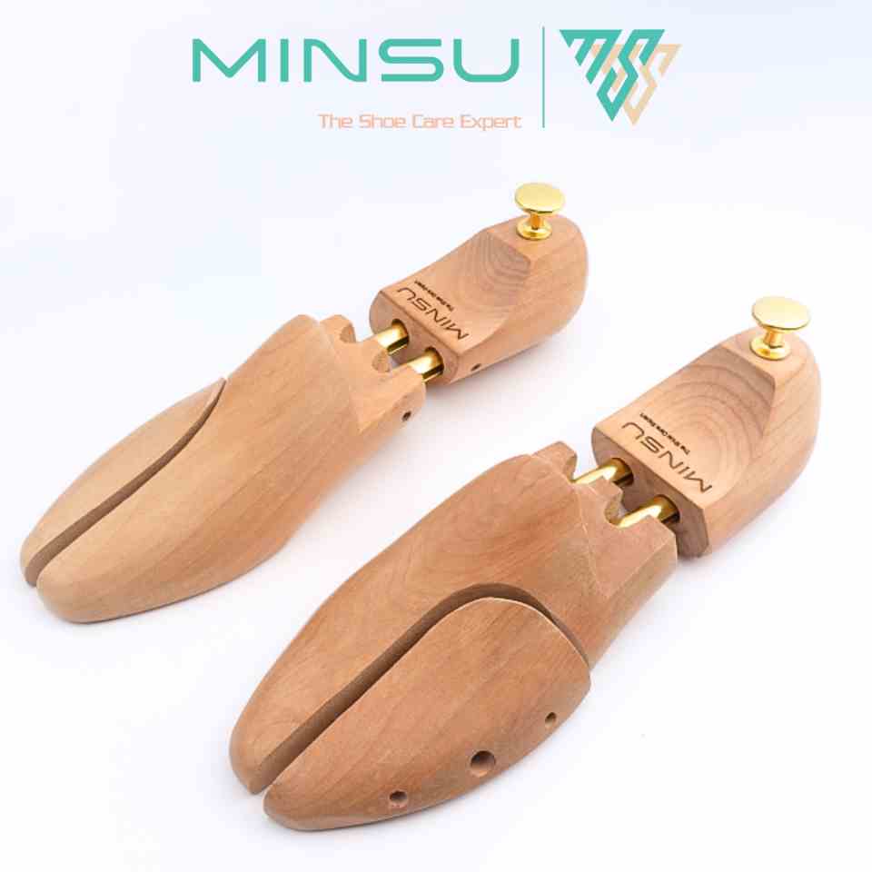 Cây Giữ Form Giày Gỗ MINSU Shoe Tree M2335 Không Mùi, Hút Ẩm Hiệu Quả, Giữ Dáng Giày